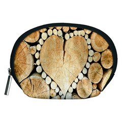 Wooden Heart Accessory Pouch (Medium)