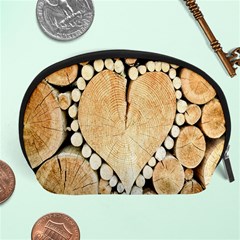 Wooden Heart Accessory Pouch (Large)