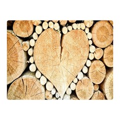 Wooden Heart Double Sided Flano Blanket (Mini) 