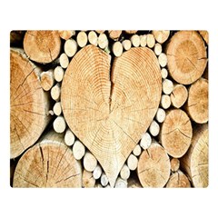 Wooden Heart Double Sided Flano Blanket (Large) 