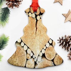 Wooden Heart Christmas Tree Ornament (two Sides) by nate14shop