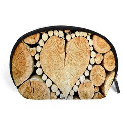 Wooden Heart Accessory Pouch (large) by nate14shop