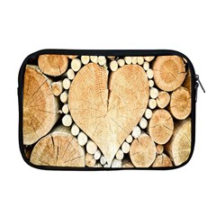 Wooden Heart Apple MacBook Pro 17  Zipper Case