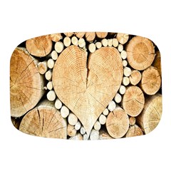 Wooden Heart Mini Square Pill Box