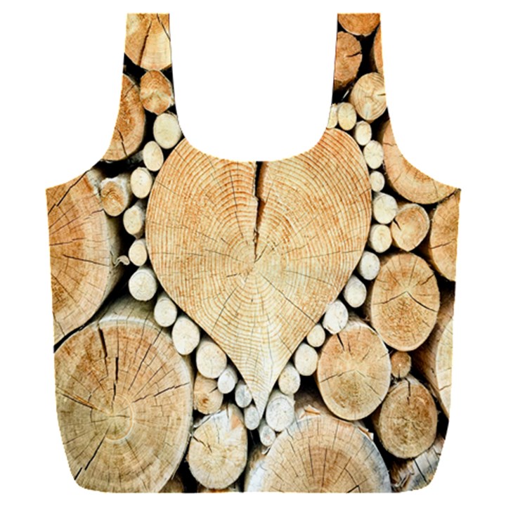 Wooden Heart Full Print Recycle Bag (XXL)