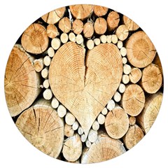 Wooden Heart Round Trivet