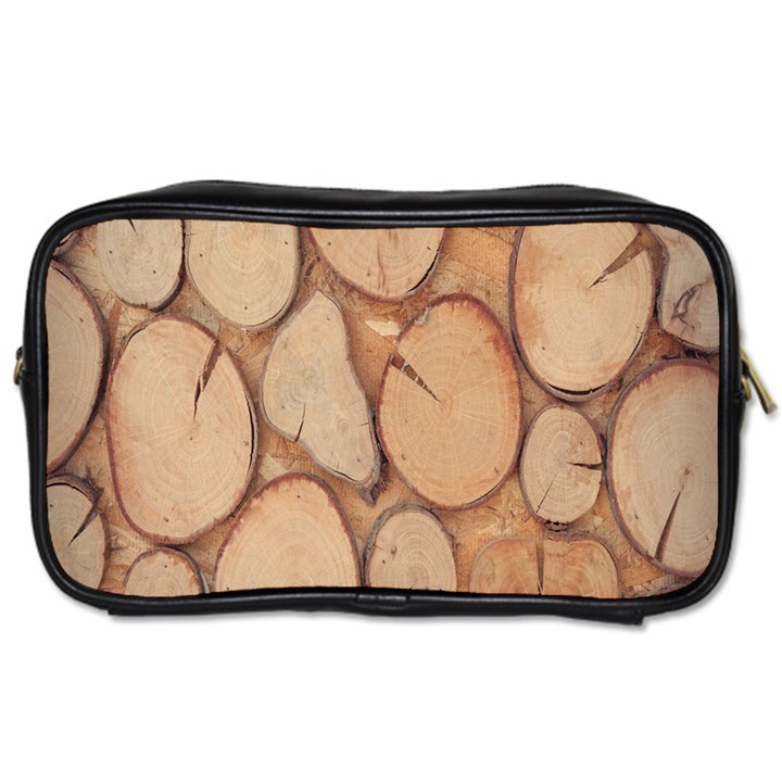 Wood-logs Toiletries Bag (Two Sides)