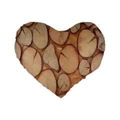 Wood-logs Standard 16  Premium Heart Shape Cushions