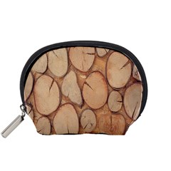 Wood-logs Accessory Pouch (small) by nate14shop