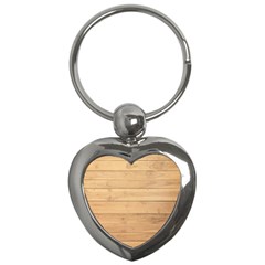 Wood-panel Key Chain (Heart)