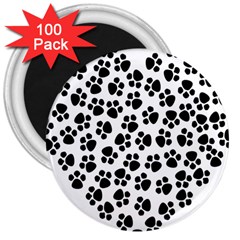 Abstract-black-white 3  Magnets (100 Pack) by nate14shop