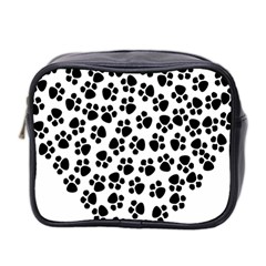 Abstract-black-white Mini Toiletries Bag (two Sides)