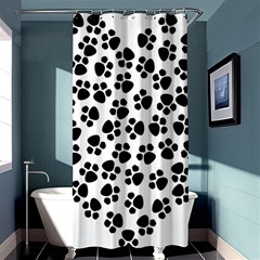 Abstract-black-white Shower Curtain 36  X 72  (stall)  by nate14shop