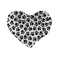 Abstract-black-white Standard 16  Premium Heart Shape Cushions