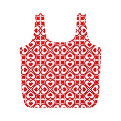 Background-heart Full Print Recycle Bag (m)