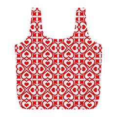 Background-heart Full Print Recycle Bag (l)