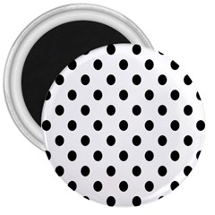 Black-and-white-polka-dot-pattern-background-free-vector 3  Magnets by nate14shop