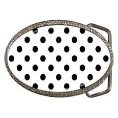 Black-and-white-polka-dot-pattern-background-free-vector Belt Buckles by nate14shop