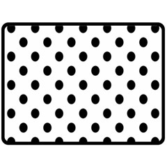 Black-and-white-polka-dot-pattern-background-free-vector Fleece Blanket (large)  by nate14shop