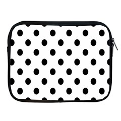 Black-and-white-polka-dot-pattern-background-free-vector Apple Ipad 2/3/4 Zipper Cases by nate14shop