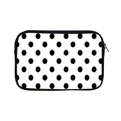 Black-and-white-polka-dot-pattern-background-free-vector Apple Ipad Mini Zipper Cases by nate14shop