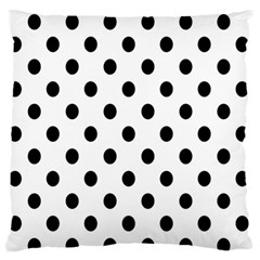 Black-and-white-polka-dot-pattern-background-free-vector Large Flano Cushion Case (two Sides) by nate14shop