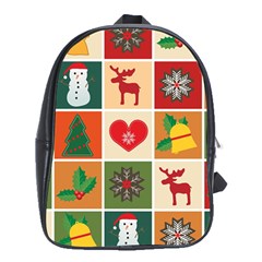 Christmas-pattern School Bag (xl) by nate14shop