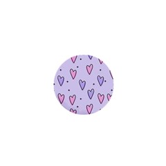 Heart-purple-pink-love 1  Mini Buttons by nate14shop