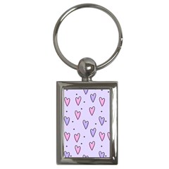 Heart-purple-pink-love Key Chain (rectangle) by nate14shop