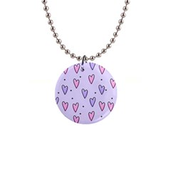 Heart-purple-pink-love 1  Button Necklace by nate14shop