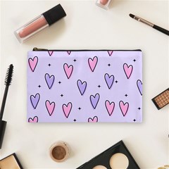 Heart-purple-pink-love Cosmetic Bag (medium) by nate14shop