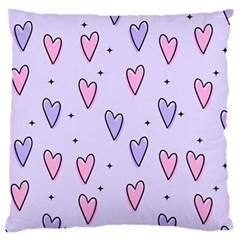 Heart-purple-pink-love Standard Flano Cushion Case (one Side) by nate14shop