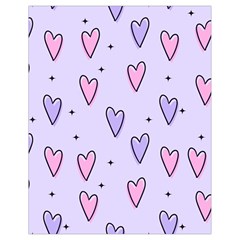 Heart-purple-pink-love Drawstring Bag (small) by nate14shop