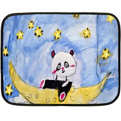 Panda Double Sided Fleece Blanket (mini)  by nate14shop