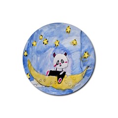 Panda Rubber Coaster (round) by nate14shop