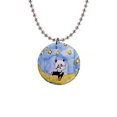 Panda 1  Button Necklace by nate14shop