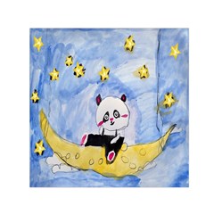 Panda Square Satin Scarf (30  X 30 ) by nate14shop