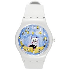 Panda Round Plastic Sport Watch (m) by nate14shop