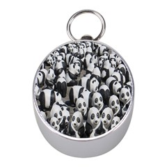 Panda-bear Mini Silver Compasses by nate14shop