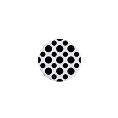 Seamless-polkadot-white-black 1  Mini Magnets by nate14shop