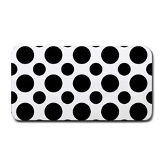 Seamless-polkadot-white-black Medium Bar Mats by nate14shop