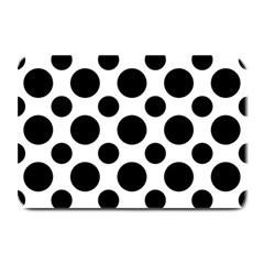 Seamless-polkadot-white-black Plate Mats by nate14shop