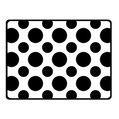 Seamless-polkadot-white-black Fleece Blanket (small) by nate14shop