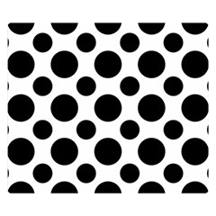 Seamless-polkadot-white-black Double Sided Flano Blanket (small) 