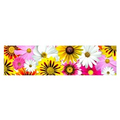 Blossoms Oblong Satin Scarf (16  X 60 ) by nate14shop