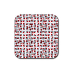 Spanish Love Phrase Motif Pattern Rubber Coaster (square)