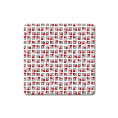 Spanish Love Phrase Motif Pattern Square Magnet