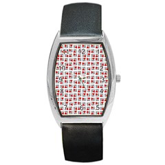 Spanish Love Phrase Motif Pattern Barrel Style Metal Watch by dflcprintsclothing