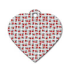 Spanish Love Phrase Motif Pattern Dog Tag Heart (one Side) by dflcprintsclothing