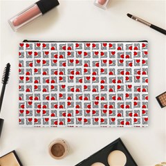 Spanish Love Phrase Motif Pattern Cosmetic Bag (large)